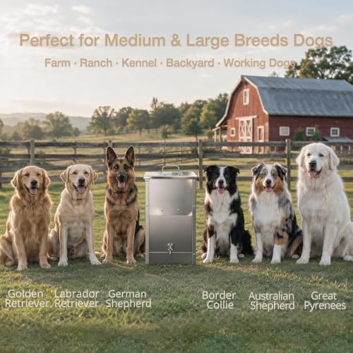 Automatic Dog Feeder Large Breed 25 Lbs, Dog Food Dispenser for Dry Kibble