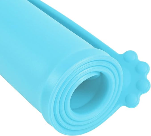 Silicone Waterproof Dog Cat Pet Feeding Mats, Non Slip, Easy Clean Pet Dog Cat Bowl Mats Placemat (18.5" x 11.5") Blue