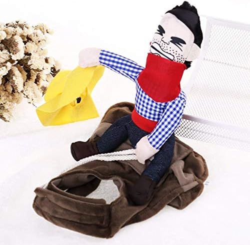ISMARTEN Cowboy Rider Dog Costume for Dogs Outfit Knight Style with Hat Pet Costume for Halloween Day (Medium) - Image 7