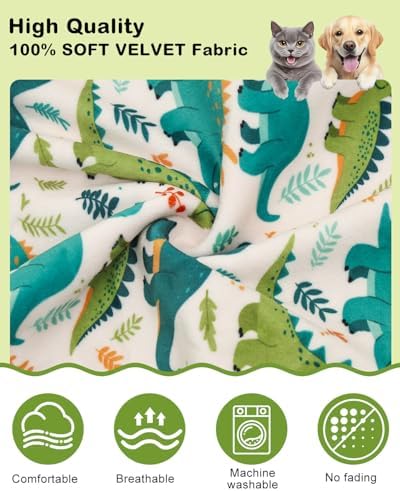 CuteBone Dinosaur Costume Dog Pajamas, Stretchy Spandex Crystal Velvet Sleepwear Coat for Small Dogs, Soft & Warm Pet Outfit Clothes for Cold Weather, Cozy Pullover Design COSP05-4XL - Image 4
