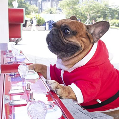 iChoue French Bulldog Christmas Santa Claus Father Costume Clothes, L - Image 2