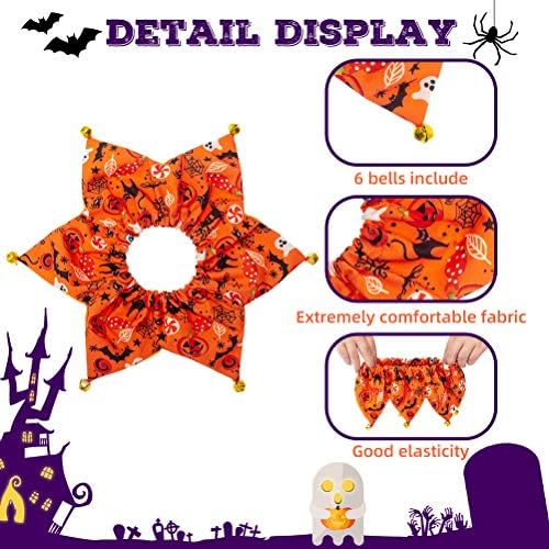 EXPAWLORER Dog Halloween Costumes,Dog Collar and Wizard's Pumpkin Hat Set - Image 5