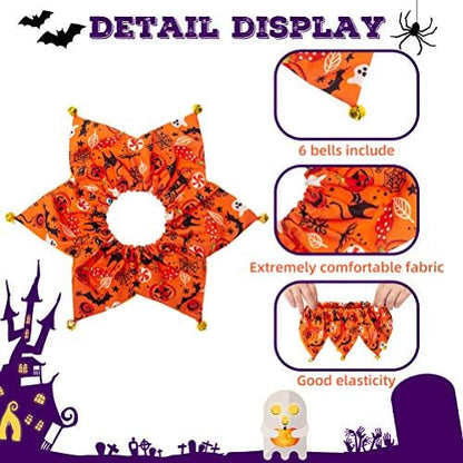 EXPAWLORER Dog Halloween Costumes,Dog Collar and Wizard's Pumpkin Hat Set - Image 5