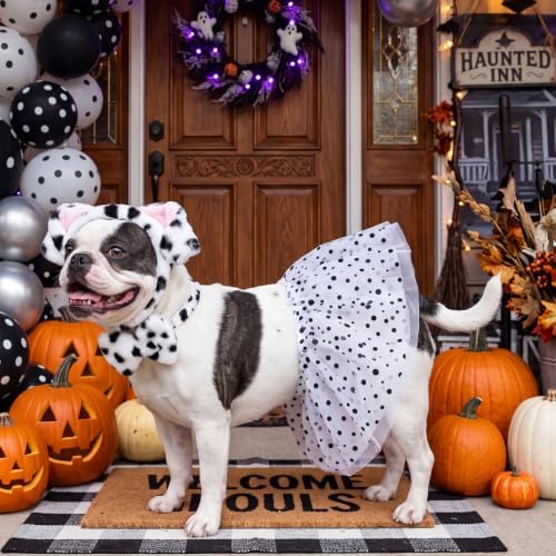 Hercicy 3 Pcs Pet Dog Halloween Dalmatian Costume Accessories Set - Image 5