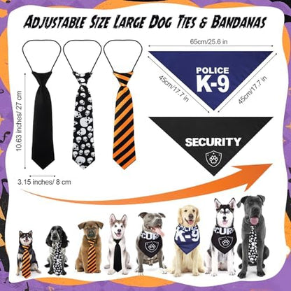 Huhumy 9 Pcs Dog Police Costume Accessory Set for Halloween - Image 3