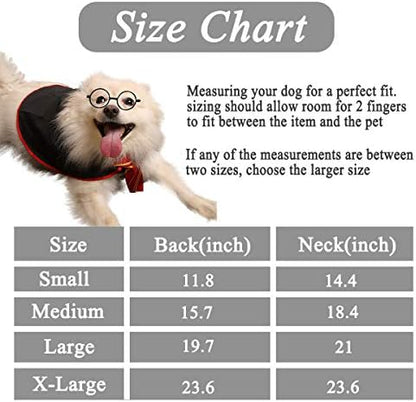 Halloween Dog Costume Pet Wizard Shirt Cat Soft Clothes for Dogs Cats Soft Hoodies with Glasses (Medium) - Image 2