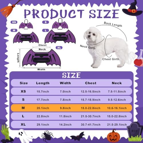 Dog Dragon Wings, Halloween Dragon Costume for Dog Cat, Purple, M - Image 3