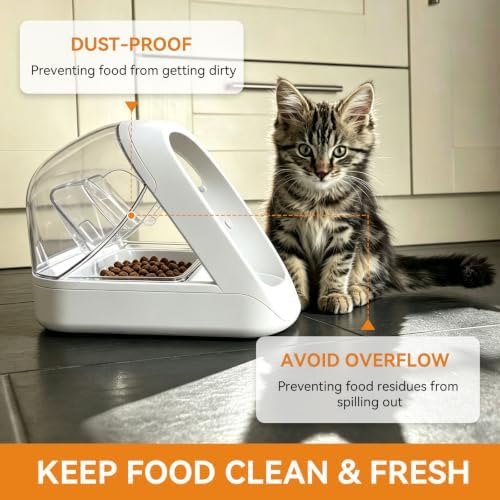 Pet Feeder Rear Cover for Automatic Microchip Pet Cat Feeders, 1 Pack