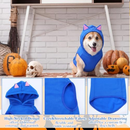 Halloween Tiger Costume for Dogs Blue Stripes Outfit, 3XL - Image 2