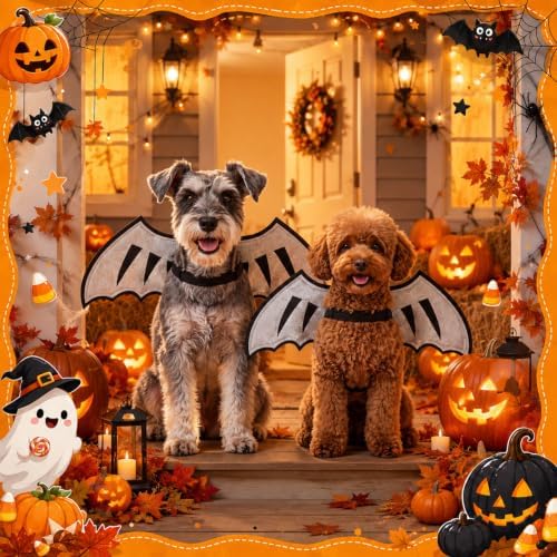 Dog Dragon Wings, Halloween Dragon Costume for Dog Cat, Silver, S - Image 5