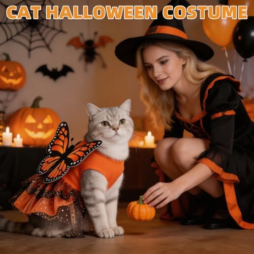 KOOLTAIL Halloween Dog Dress Butterfly Costume Outfit for Small Medium Dogs - Image 3