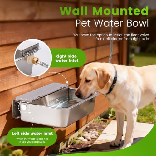 Automatic Dog Water Bowl Dispenser 3Gal Hanging Auto Filling Pet Waterer