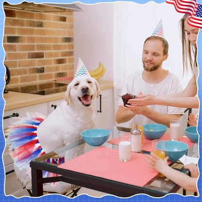 Dog Tutu for Dogs Tulle Skirt Pet Costume, Red White and Blue - Image 5