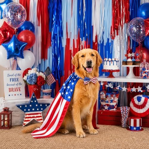 Halloween American Flag Cape Halloween Dog Costume for Large Pets - Image 4