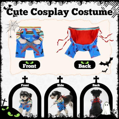 Allroaring Scissor Hand Themed Dog Cosplay Outfit, Puppy Halloween Costumes - Image 3