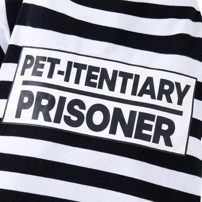 Prisoner Pet Costume Prison Pooch Funny Prisoner Halloween Costume for Small Dogs Cats (X-Large) - Image 2