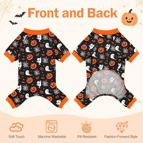 Dog Halloween Pajamas for Small Medium Dog Halloween Pjs Dog Onesie Cute Soft Breathable Puppy Pet Stretchy Dogs Recovery Suit for Boy Girl-S - Image 6