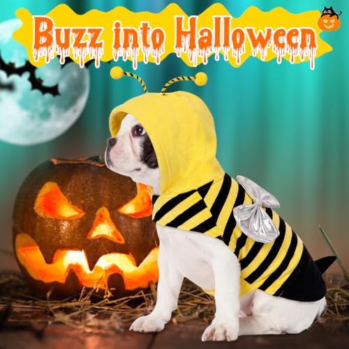 Bee Dog Halloween Costumes Clothes Dog Costumes Small Medium Dogs Cats Pet - Image 2