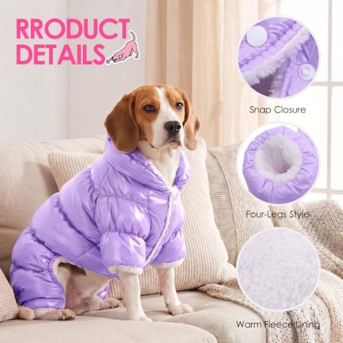 AOFITEE Dog Winter Coat Waterproof Dog Jacket Warm Fullbody Dogs Snowsuit - Image 5