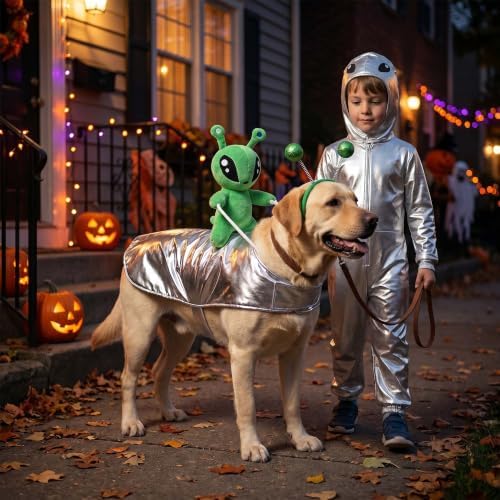 Halloween Alien Dog Costume Outfit Headband for Small Large Dog XL - Image 4
