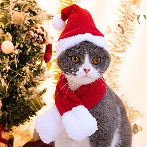 YUJUN 2PCS Cat Christmas Pet Costume for Kitten Christmas Costume Supplie - Image 5