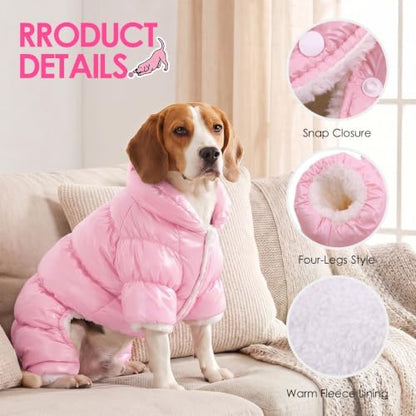 AOFITEE Dog Coat Waterproof Dog Jacket Fullbody Dogs Winter Coat Snowsuit - Image 5