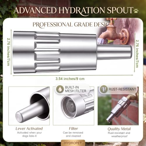 2 Pack Automatic Dog Faucet with Tongue-Activated Flow