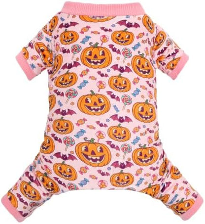 CuteBone Small Dogs Outfit Soft Puppy Onesies Pjs Halloween Dog Pajamas Pet Coat Cat Apparel Comfy Doggie Jumpsuit Bodysuit for All Seasons P351M by CuteBone