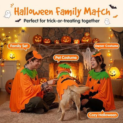 FLAdorepet Halloween Matching Dog and Owner Clothes Pet Pumpkin Costume,XXL - Image 2