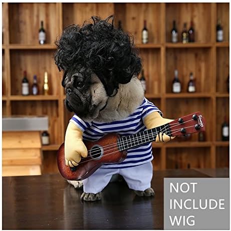 WeeH Dog Costume Clothes Halloween Cat Costumes Small Animal Funny Pets Clothing for Doggy Kitty Rabbits Piggy, Guitar, L - Image 4