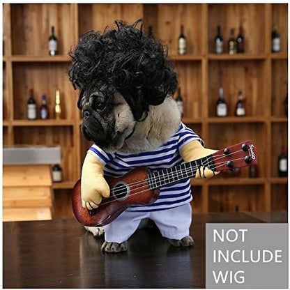 WeeH Dog Costume Clothes Halloween Cat Costumes Small Animal Funny Pets Clothing for Doggy Kitty Rabbits Piggy, Guitar, M - Image 4
