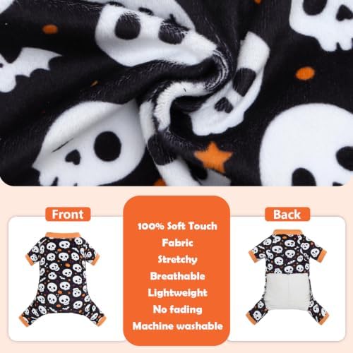 CuteBone Small Dogs Outfit Soft Puppy Onesies Pjs Halloween Dog Pajamas Pet Coat Cat Apparel Comfy Doggie Jumpsuit Bodysuit for All Seasons P349XS - Image 5