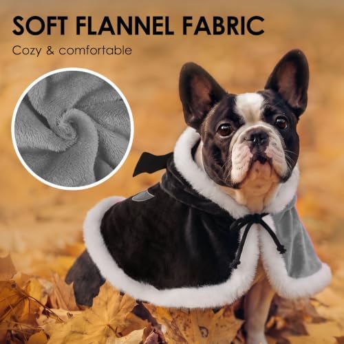 AOFITEE Dog Halloween Costumes Flannel Dog Cape with Funny Pumpkin Print XL - Image 5