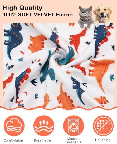 CuteBone Dinosaur Costume Dog Pajamas, Stretchy Spandex Crystal Velvet Sleepwear Coat for Small Dogs, Soft & Warm Pet Outfit Clothes for Cold Weather, Cozy Pullover Design COSP02-3XL - Image 4