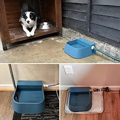 LESYPET Automatic Water Dispenser for Dogs, 68 oz Outdoor Dog Drinking Water Bowl for Chicken Livestock, Auto Filling Waterer for Pets & Livestock