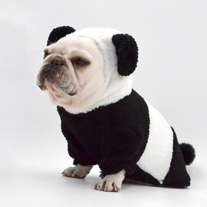 Adorable Plush Panda Pet Costume - Soft & Warm with Removable Pom-Pom Tail – Perfect for Easter, Halloween, and Everyday Wear - Image 5
