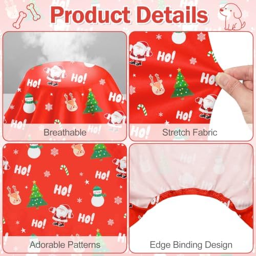 Dog Christmas Pajamas for Small Medium Dog Christmas Pjs Dog Onesie Cute Soft Breathable Puppy Pet Stretchy Dogs Recovery Suit for Boy Girl-M - Image 5