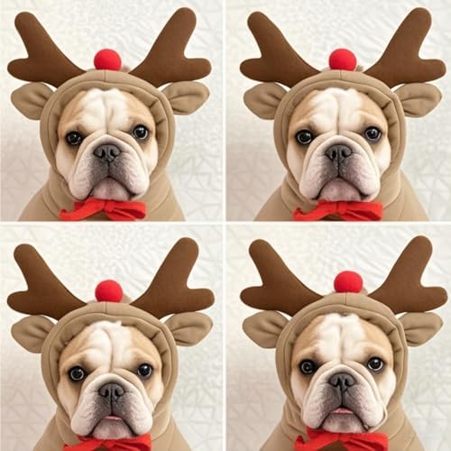Fleece Lined Warm Dog Hoodie Sweatshirt Pet Winter Coat, Reindeer XL - Image 2