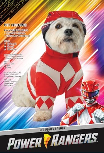 Power Rangers Red Ranger Pet Costume | Costumes for Dogs M - Image 2
