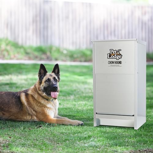 Little Giant Chow Hound 25-Pound Heavy-Gauge Steel Dog Feeder, 4-Pack