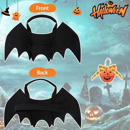 Dog Bat Costume Dog Halloween Costume Dogs Bat Wings with Pumpkin Bell - Image 5