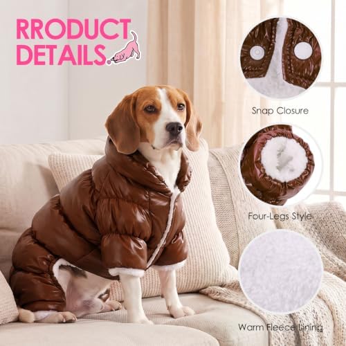 AOFITEE Dog Winter Coat Waterproof Dog Jacket Warm Fullbody Dogs Snowsuit - Image 5
