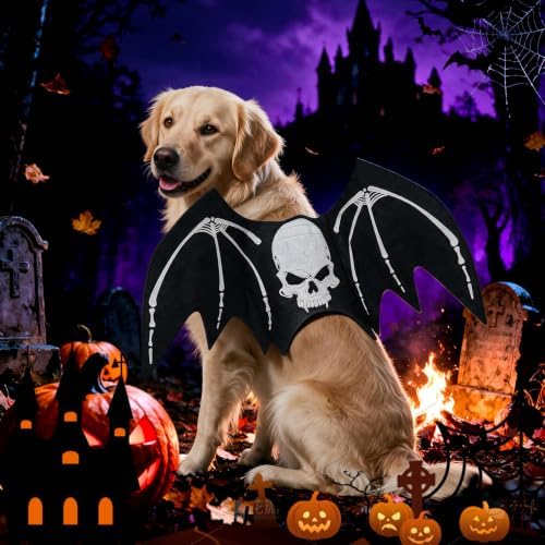 Halloween Dog bat Wing Costumes L，pet Costumes for Halloween Party - Image 5