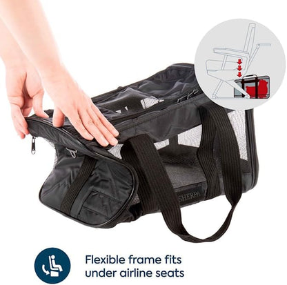 Sherpa Deluxe Airline Approved Soft Sided Dog & Cat Carrier, Black, Large