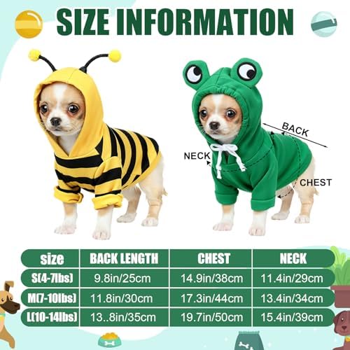 2 Pcs Halloween Costume Frog Bee Hoodie, S - Image 2