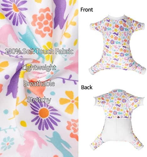 CuteBone Small Dogs Outfit Soft Puppy Onesies Pjs Dog Pajamas Pet Coat Cat Apparel Comfy Doggie Jumpsuit Bodysuit for All Seasons - Image 3
