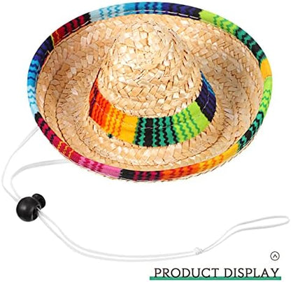 Frienda Dog Sombrero Hat Pet Halloween Poncho Dog Costume Set Mexican Decor - Image 3