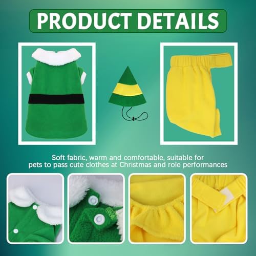 Dog Elf Christmas Costume, Funny Party Halloween Cosplay Outfit(3X-Large) - Image 4