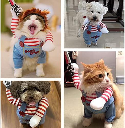 Pet Deadly Dog Costume, Cute Dog Cosplay Halloween Christmas Funny Pet Clothes Party Costume for Small Medium and Large Dogs (Large) - Image 5