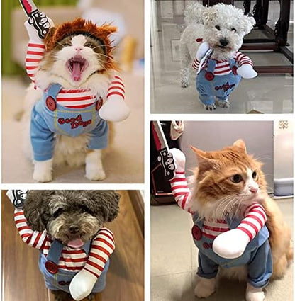 Pet Deadly Dog Costume, Cute Dog Cosplay Halloween Christmas Funny Pet Clothes Party Costume for Small Medium and Large Dogs (Large) - Image 5